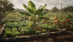 Warum pflanzten die Alten eine Bananenpflanze inmitten ihres Gemüsegartens?